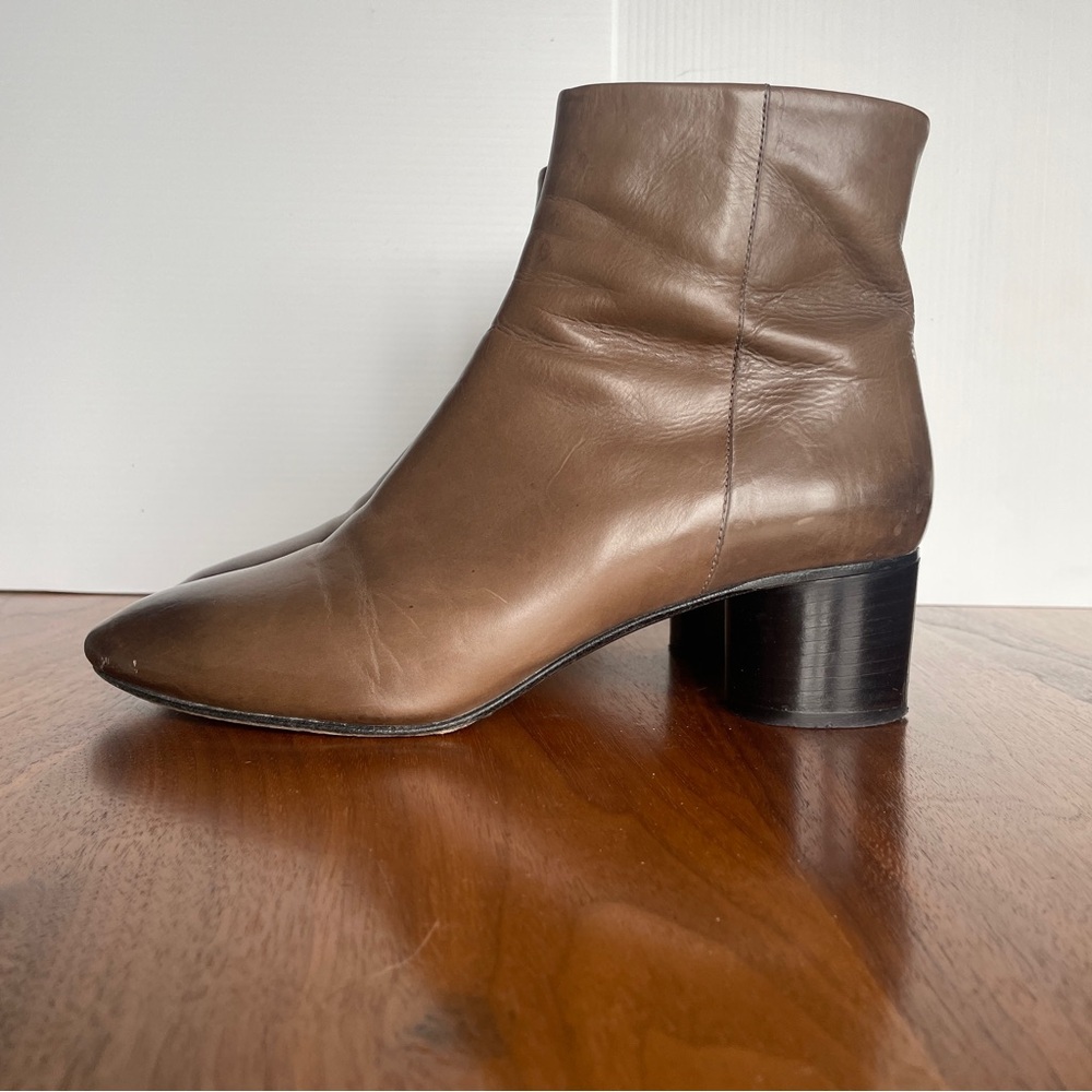 ISABEL MARANT zip booties leather ombré taupe size 39